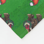 Couverture Polaire Mastodon festif sur vert (Coin)