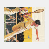 Couverture Polaire Match de tennis de doubles (Devant (Horizontal))