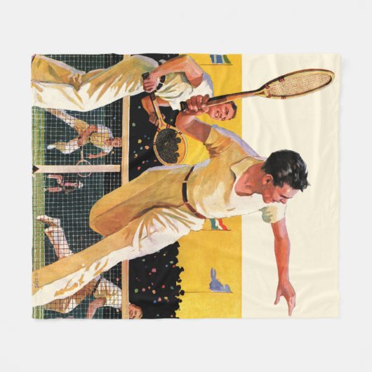 Couverture Polaire Match de tennis de doubles (Devant (Horizontal))