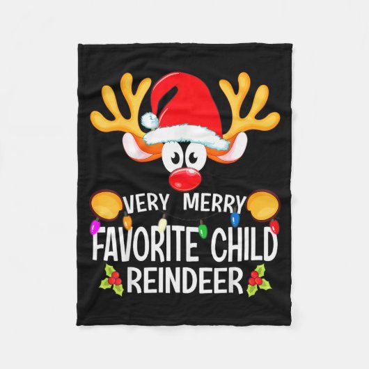 Couverture Polaire Matching Christmas Very Merry Favorite Child Reind (Devant)