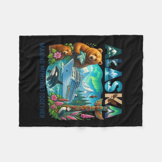 Couverture Polaire Matching Family Friends And Group Alaskan Alaska C (Devant (Horizontal))