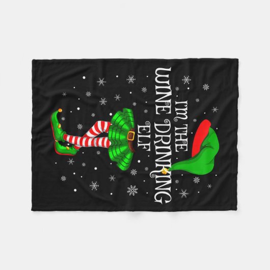 Couverture Polaire Matching Family Group I'm The Wine Drinking Elf Ch (Devant (Horizontal))