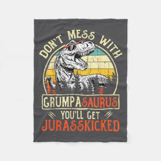 Couverture Polaire Matching Family Saurus T-rex Dinosaur Don't Mess W