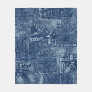 Couverture Polaire matériau de denim,