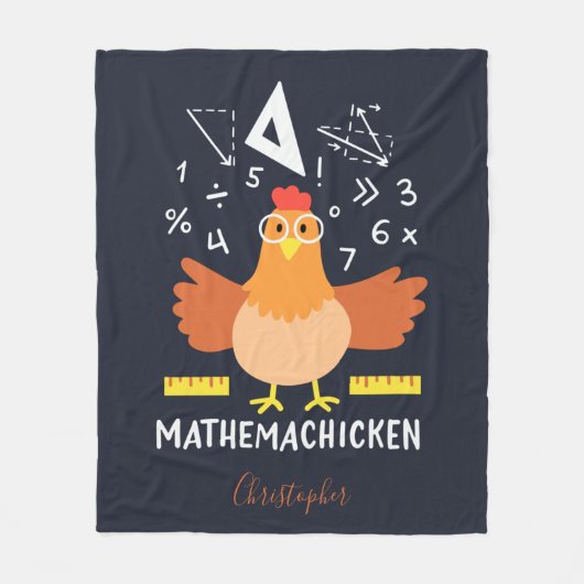 Couverture Polaire Math Chicken Gag Funny Mathemachickicken Enseignan (Devant)