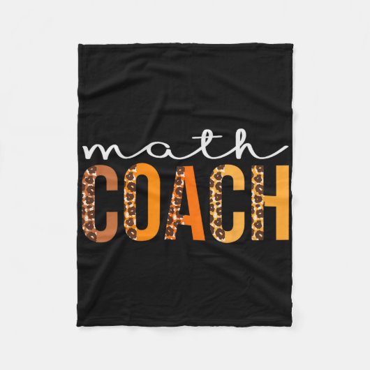 Couverture Polaire Math Coach Leopard Squad mignon Automne Thanksgi (Devant)