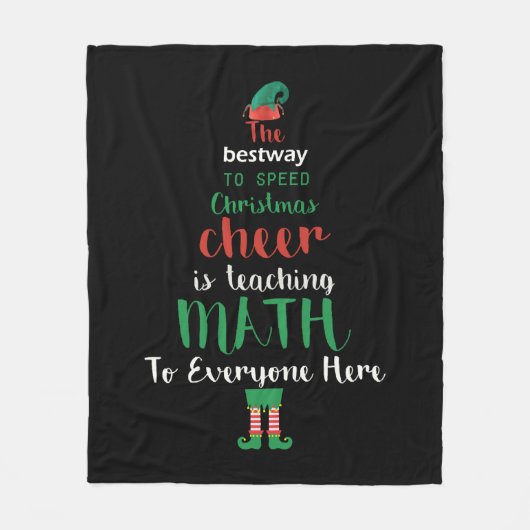 Couverture Polaire Math Enseignant Christmas Elf Cadeau design (Devant)