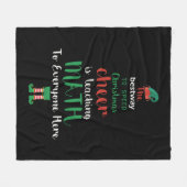 Couverture Polaire Math Enseignant Christmas Elf Cadeau design (Devant (Horizontal))