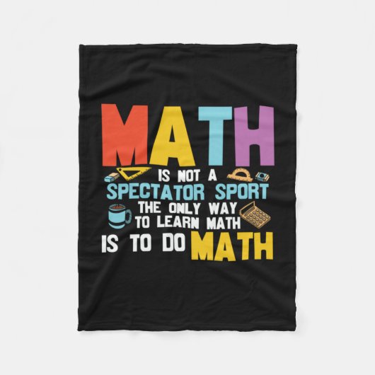 Couverture Polaire Math Enseignant Math Math N'Est Pas Un Spectateur (Devant)