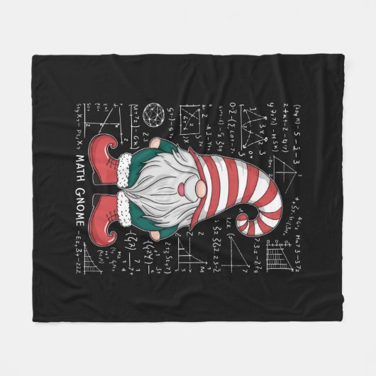 Couverture Polaire Math Gnome Groupe de jumelage de famille Noël (Devant (Horizontal))