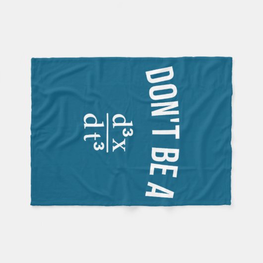 Couverture Polaire Math Joke Don't Be Jerk Third Derivative Nerd Geek (Devant (Horizontal))