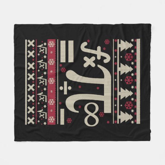 Couverture Polaire Math Noël laid (Devant (Horizontal))