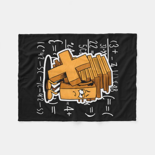 Couverture Polaire Math Overload Funny Equation Cartoon (Devant (Horizontal))