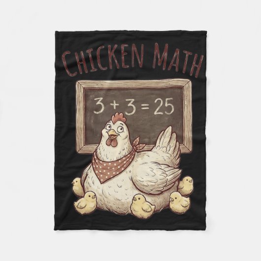 Couverture Polaire Mathématiques de poulet Équation drôle de tableau (Devant)