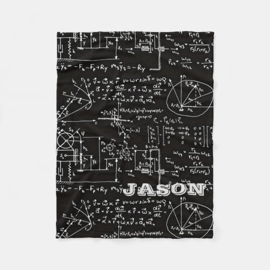 Couverture Polaire Mathématiques Geeky de maths personnalisées (Devant)