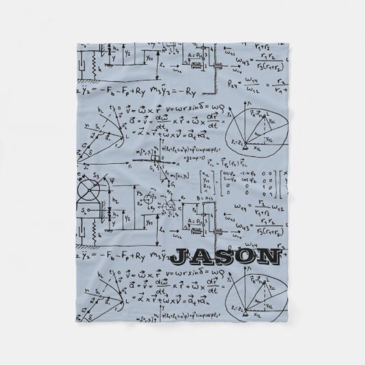 Couverture Polaire Mathématiques Geeky de maths personnalisées (Devant)