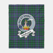 Couverture Polaire Matheson vert Clan Badge Tartan Plaid (Devant)