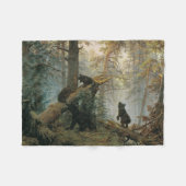 Couverture Polaire Matin dans une forêt de pins (Ours dans les bois) (Devant (Horizontal))