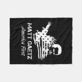 Couverture Polaire Matt Gaetz Face Drapeau Américain Aigle Trump 2024 (Devant (Horizontal))