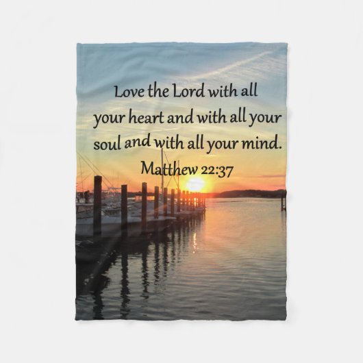 COUVERTURE POLAIRE MATTHEW 22:37 SCRIPTURE DU SOLEIL VERSE CONCEPTION (Devant)
