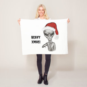 Couverture Polaire Mauvais Alien, Lourds Noël !