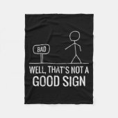 Couverture Polaire Mauvais Bien Pas Un Bon Signe Drôle Dire Hommes Ga (Devant)