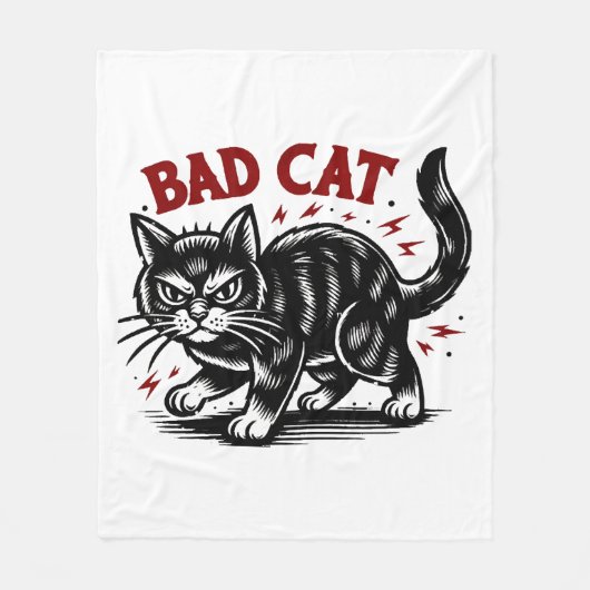 Couverture Polaire Mauvais chat (Devant)
