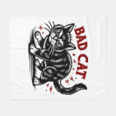 Couverture Polaire Mauvais chat (Devant (Horizontal))