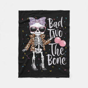 Couverture Polaire Mauvais Deux L'Os 2e Anniversaire Fille Halloween