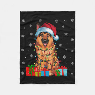 Couverture Polaire Mauvais Noël éclaire le chapeau de Noël berger all