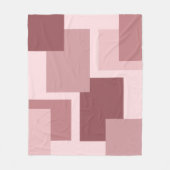 Couverture Polaire Mauve Taupe Dusty Rose Motif Colorblock tendance (Devant)