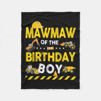 Couverture Polaire Mawmaw De L'Anniversaire Boy Construction Ouvrier 