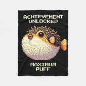 Couverture Polaire Max Puff Achieved Pixel Pufferfish Retro Gamer Art (Devant)