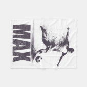 Couverture Polaire Max Soccer Boys Personalized First Name Max  (Devant (Horizontal))