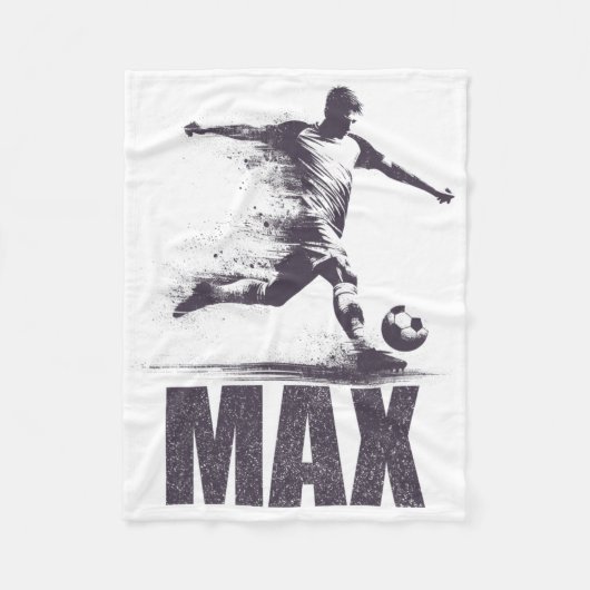 Couverture Polaire Max Soccer Boys Personalized First Name Max  (Devant)