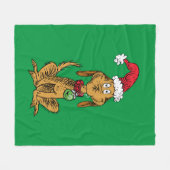 Couverture Polaire Max the Dog in Santa Hat (Devant (Horizontal))