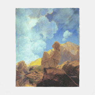 Couverture Polaire Maxfield Parrish Matin 1922 Nuage Bleu Beaux-Arts