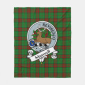 Couverture Polaire Maxwell Chasse Clan Badge Tartan Plaid (Devant)