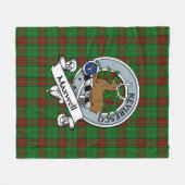 Couverture Polaire Maxwell Chasse Clan Badge Tartan Plaid (Devant (Horizontal))