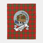 Couverture Polaire Maxwell Red Clan Badge Tartan Plaid (Devant)