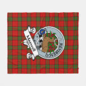 Couverture Polaire Maxwell Red Clan Badge Tartan Plaid (Devant (Horizontal))