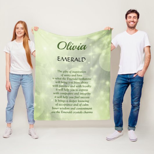 Couverture Polaire May Birthstone Emerald design (En situation)