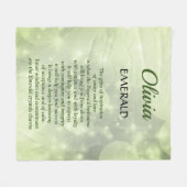 Couverture Polaire May Birthstone Emerald design (Devant (Horizontal))