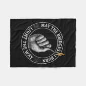 Couverture Polaire May The Bridges I Burn Light The Way Motivational (Devant (Horizontal))