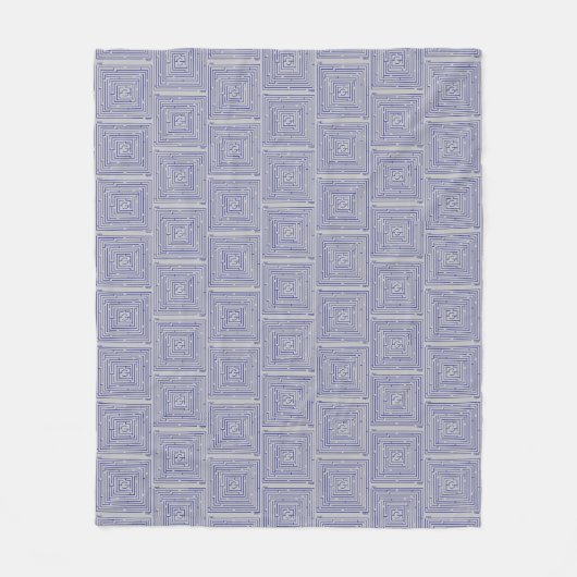 Couverture Polaire Maze bleu (Devant)