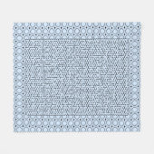 Couverture Polaire Maze Hexagon bleu (Devant (Horizontal))