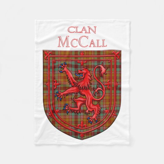 Couverture Polaire McCall Tartan Scottish Plaid Lion Rampant (Devant)