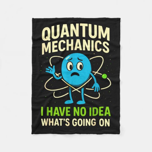 Couverture Polaire Mécanique Quantique Science Drôle, Humour de Nerds (Devant)