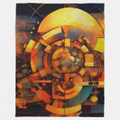 Couverture Polaire Mécanisme Solaire Steampunk Abstrait (Devant)