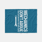 Couverture Polaire Mechanics Don't Argue They Explain Funny Gift Car  (Devant (Horizontal))